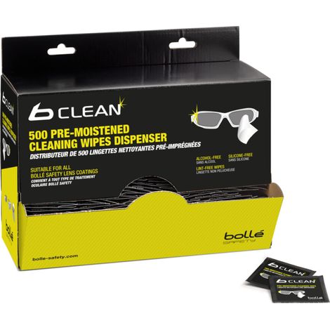 Distributeur de lingettes imprégnées antibactérien (500 lingettes) - BOLLE SAFETY (1/2)