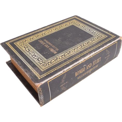 Retro Decorative Book Box, Faux Leather Storage Box (1/5)