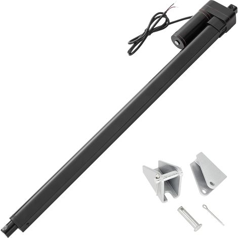 Course 1000 mm - 1500 N - Étanche IP65 - Entraînement linéaire 12 V - Moteur linéaire 10 mm/s - Avec étriers de montage pour porte, armoire, ouvre-fenêtre, ouvre-porte, domotique (1/5)