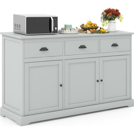 Kitchen Buffet Sideboard Wooden Storage Cupboard Cabinet with Adjustable Shelf (1/5)