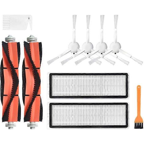 Lot de 10 brosses principales, brosses latérales et filtres pour aspirateur robot Xiaomi Mijia 1C STYTJ01ZHM - Pièces et accessoires A (1/5)