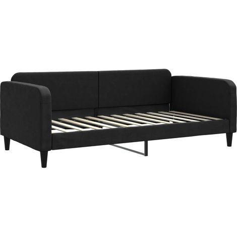 Lit simple,Lit adulte,Lit de repos noir 100x200 cm tissu CFW68938 (1/5)