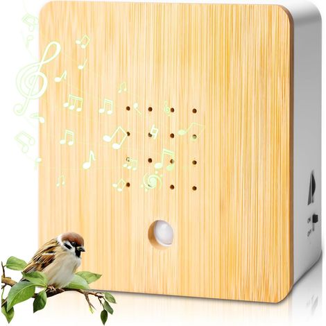 Boîte de son avec détecteur de mouvement avec support mural - Sonore naturelle - Chant naturel - Chant d'oiseaux - Avec chant d'oiseaux relaxant - Source de forêt (1/5)
