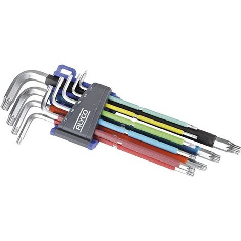 JUEGO 9 LLAVES TORX INV MULTICOLOR (1/4)