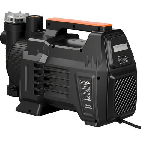 Pompe à Jet pour Puits Peu Profond 1300 W Pompe à Jet PP Débit Max 4800 L/h pour Système Irrigation Jardin Arrosage Pelouse, avec Hauteur d'Aspiration 8 m, Commande Électronique Intelligente (1/5)