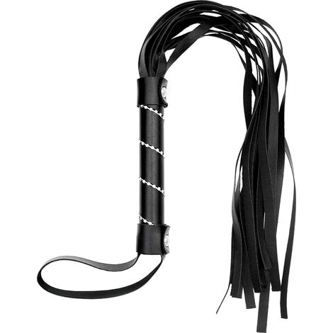 Lederpeitsche, schwarze Peitsche, Pferdepeitsche, Trainingspeitsche, Turnierpeitsche, Lederpeitsche mit Quaste (schwarz) (1/4)