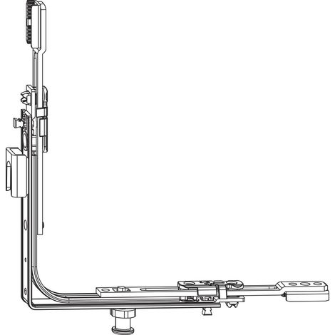 ROTO NT/NX Eckumlenkung Stulp Bodenschwelle unten 1V Falzluft 10 mm silber (1/2)