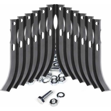 Matijardin – Outils fraises réversibles pour motoculteur – Lot de 6 paires 190 mm – Boulons inclus – Efficace pour binage et désherbage