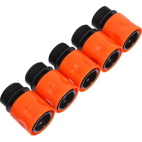 Raccords rapides pour tuyau d'arrosage, 20 pièces, orange ABS (1/5)