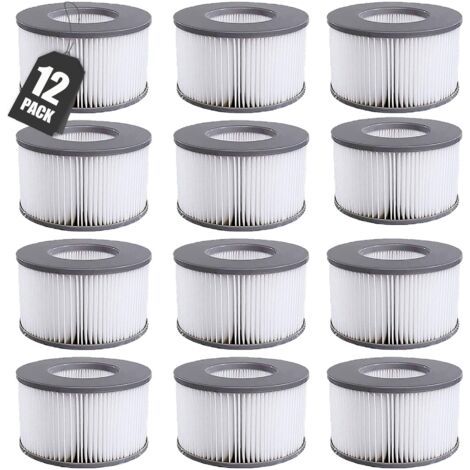 Cartouches de Filtre pour MSpa filtres,12 pcs Filtre compatibles avec Les modèles pour Whirlpool MSpa à partir de 2020, Cartouche de Filtre à Eau pour piscines gonflables, Bains à remous et spas (1/5)