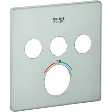 Rosette 49042 für SmartControl UP-THM eckig mit 3 ASV supersteel (1/2)