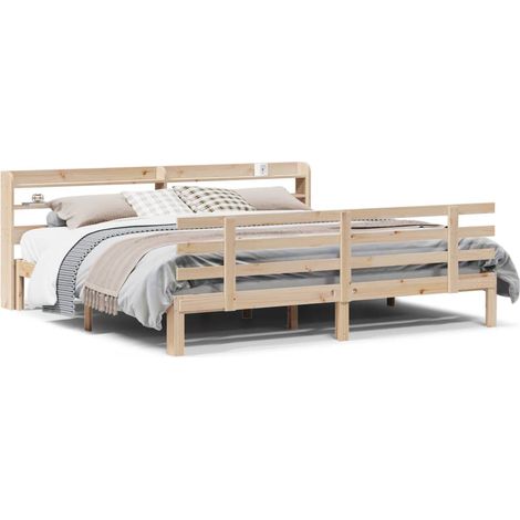 Maison Exclusive - Cadre de lit avec tête de lit sans matelas 180x200 cm (1/5)