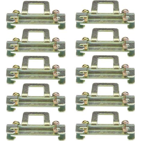 Clip de fixation à pince fixe, 10 pièces, pour Rail DIN 35mm (modèle en métal 11) (1/5)
