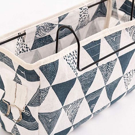 Panier de rangement pour table de chevet, panier de rangement suspendu multifonctionnel, sac de rangement suspendu pour table de chevet, sac de lit, utilisé pour les lits superposés, les dortoirs, les (1/5)