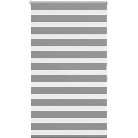 Store vénitien zébré 100,9 x 175 cm, largeur du tissu 96,7 cm, gris