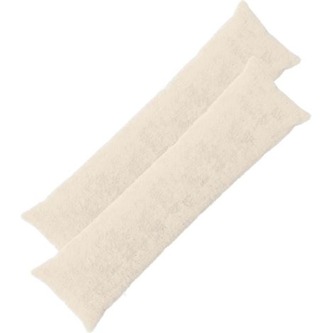 Cushion Cover 2 pcs HEERLEN White 40 x 145 cm Faux Rabbit Fur vidaXL