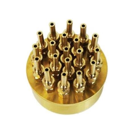 3-layer fountain nozzle with 19 brass sprinklers for swimming pool pond, 3.8 cm (1/5)