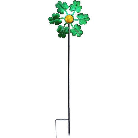 Moulin à vent de 119 cm de haut, moulin à vent vert pour jardin, piquet de jardin, décoration, moulin à vent rotatif (1/5)