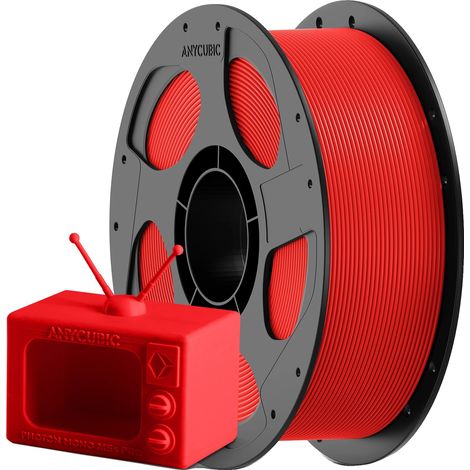 Filamento PLA, stampa ad alta velocità, compatibilità universale, 10 kg rosso (1/2)