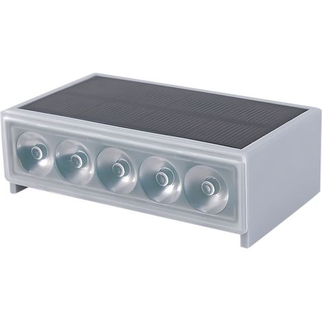 Lampe Solaire Murale - Éclairage Extérieur LED - IP65 - 5 LED - 1200 mAh - 0,4 W - Fonctionne par Détecteur de Luminosité - 1 Pièce (1/4)
