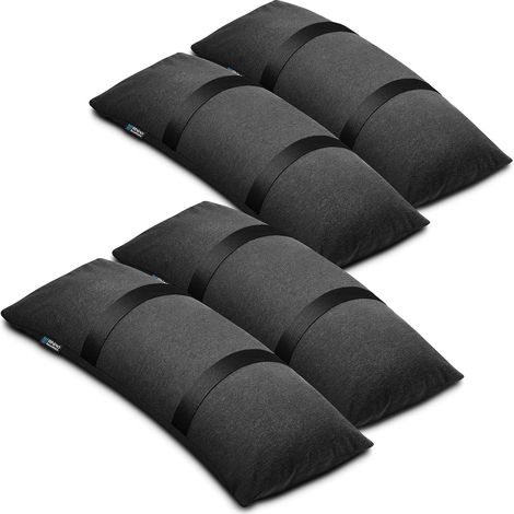 Gegengewichte für Sonnenschirmständer, 4er-Pack: können mit Sandsäcken befüllt werden, geeignet für Sonnenschirmständer und Terrassenständer. (1/5)