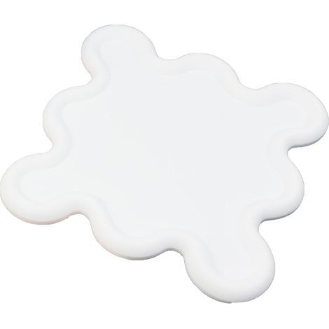 Lot de 10 dessous de verre en caoutchouc PVC blanc, isolant thermique, tapis de tasse innovant pour cuisine maison
