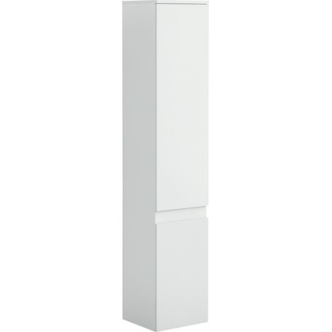 Colonne de rangement pour salle de bain avec 2 placards et 3 étagères réglables, idéal pour le salon et la chambre, 30 x 28 x 152,5 cm, blanche (1/5)