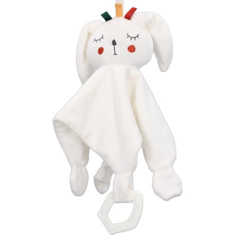 Lot doudou bébé lapin, couverture douce multifonction pour dormir et jouer, peluche animale mignonne (1/5)
