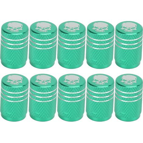 Bouchons de Valve de Tige de Pneu Filetage de Précision Cool Design Couvercles de Valve de Roue Universels pour SUV Vélo Camion Moto (Vert).. (1/5)