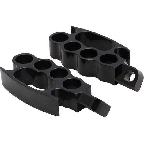 Repose-pieds en aluminium CNC pour moto Harley Dyna Fatboy FLFB FLSTF Iron Sportster 883 1990-2017 (noir) (1/5)