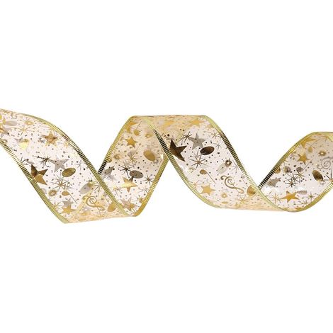 MINKUROW Decorazioni Natalizie Placcatura In Oro Chiaro A Led Nastro A Doppio Strato Luci Natalizie Decorazioni Per L'albero Di Natale Nastro Luminoso (1/5)
