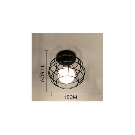 Applique geometrica in ferro battuto per soggiorno, cucina, soffitta, sala da pranzo, caffè (lampadina non inclusa) Tennis White Light E27 (1/5)