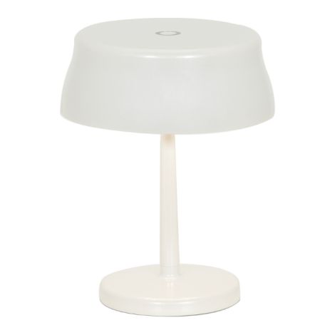 Zafferano Sister Light Mini Wi-fi Lampada a led smart da tavolo Bianco Perlato ricaricabile e dimmerabil - 2200-2700-3000-4000K 3,2W h17cm