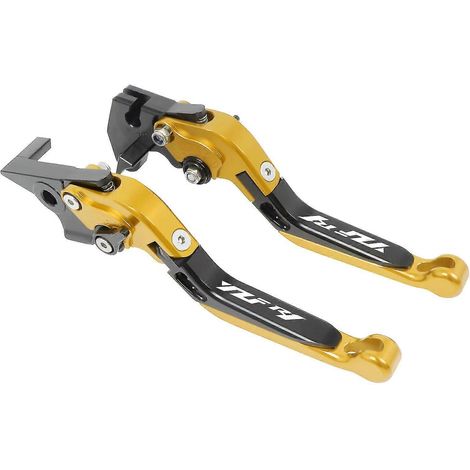 Accessoires moto pour Yamaha YZFR1, YZF-R1 et YZF R1 (1999-2018) : leviers de frein et d'embrayage pliables et extensibles avec protection de levier (H) (1/5)