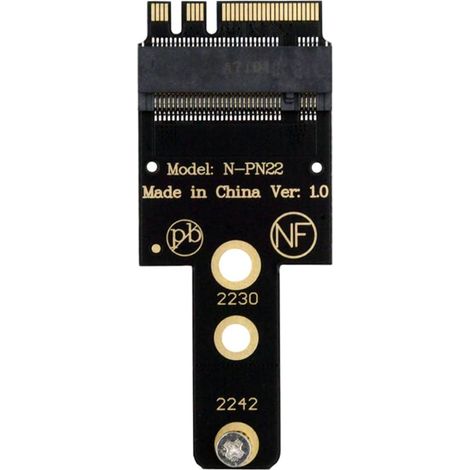 1 Adaptateur d'extension NGFF,Clé M vers A+E,Câble NVME,SSD 2230 2242,PC Portable (1/4)