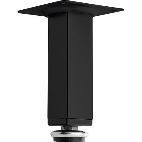 Pied réglable en hauteur ZOJA, hauteur 100-110 mm, noir mat (1/2)