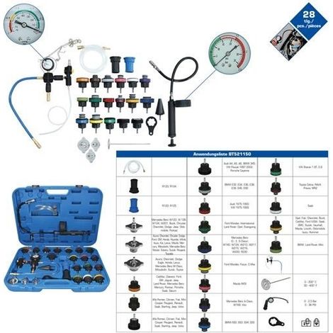 Brilliant Tools BT521150 Master Kühlsystem-Diagnose-Satz, 27-tlg.