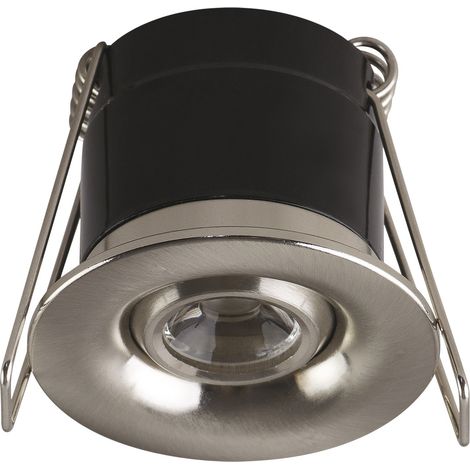 Spot LED Encastrable - 1,6W - Chrome Mat - Blanc Neutre - Orientable - GOL LED C (1/2)
