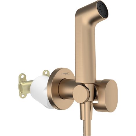 Ducha bidé HANSGROHE EcoSmart S con válvula de cierre y cuerpo integrado Bronce cepillado