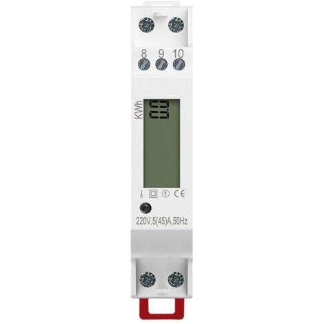 Einphasiger 45-A-Mikro-Elektronik-Leitschienenzähler, 1P-Schiene, intelligenter Zähler, Hausvermietung, Wohnungsexport, Digitalanzeige, Leitschienenzähler (1/4)