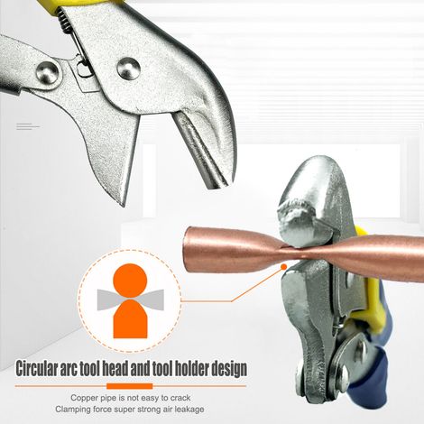 Lot de 3 pinces à sertir modèle B ≤7 mm – Aplatit le tube cuivre sans fuite – Réf. CT‑201B pour clim et réfrigération (1/5)