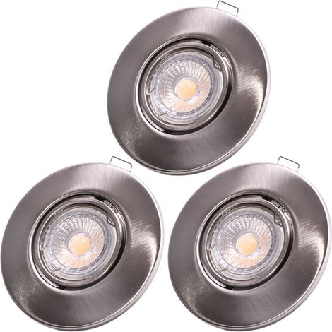 3x LED Einbau Decken Strahler nickel Flur Wohn Schlaf Zimmer Spot Lampe beweglich Tween Light 78704 Karton beschädigt