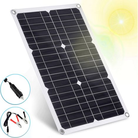 Panneau Solaire Monocristallin Semi-Flex 20W pour Véhicules Alimentation Électrique Composant Photovoltaïque Caravanes Bateaux-AUTRES (1/5)