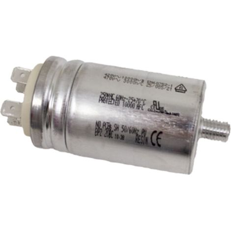 Condensateur De Démarrage - 10 µF 450 V - Pour Motoréducteurs - Avec Cosses Faston Et Tige - 1 Pièce (1/5)