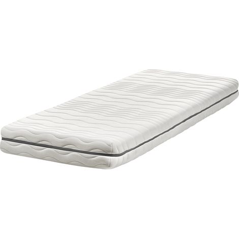 Colchón de espuma viscoelástica con funda extraíble de poliéster blanco 80 x 200 cm Jolly (1/5)