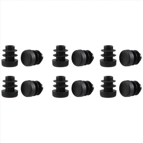 Lot de 12 pièces plastique 12mm tuyau extrémité Blanking capuchons Bung rond noir (1/5)