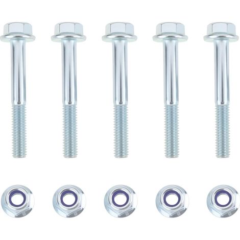 5 Ensembles Boulon à Bride M6x45 mm et Écrou pour Tondeuse Remplace 19M8321 14M7397 Compatible avec (1/5)