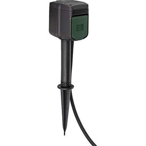 Brennenstuhl 1154540601 Gartensteckdose 2fach Schwarz mit Erdspieß, per App steuerbar (1/5)