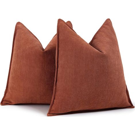 Housse de Coussin 40x40, Lot de 2 Housse Coussin en Chenille Coussin Canape pour canapé au Design élégant, Coussins Décoratifs Doux et Luxueux pour canapé, lit et décoration de la Maison (1/5)