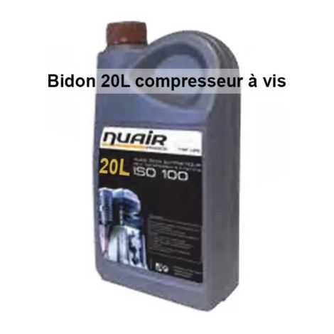 Huile synthétique pour compresseur à vis 20L NUAIR (1/3)